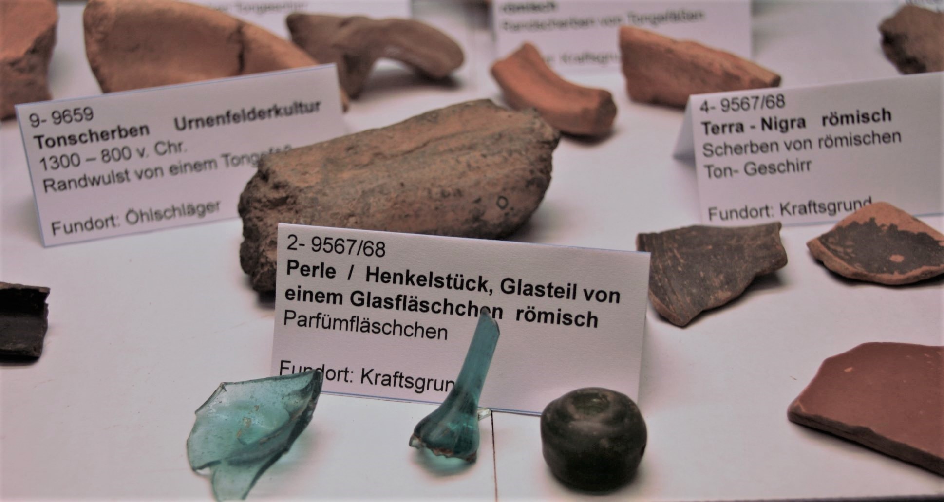 archäologische Fundstücke auf Tiefenbacher Gemarkung